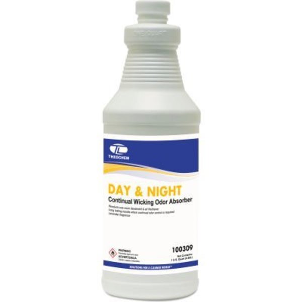 Theochem Laboratories Theochem Laboratories Day And Night Wicking Odor Absorber, 32 Oz. Bottle, Lavender, 12/Carton 309QT